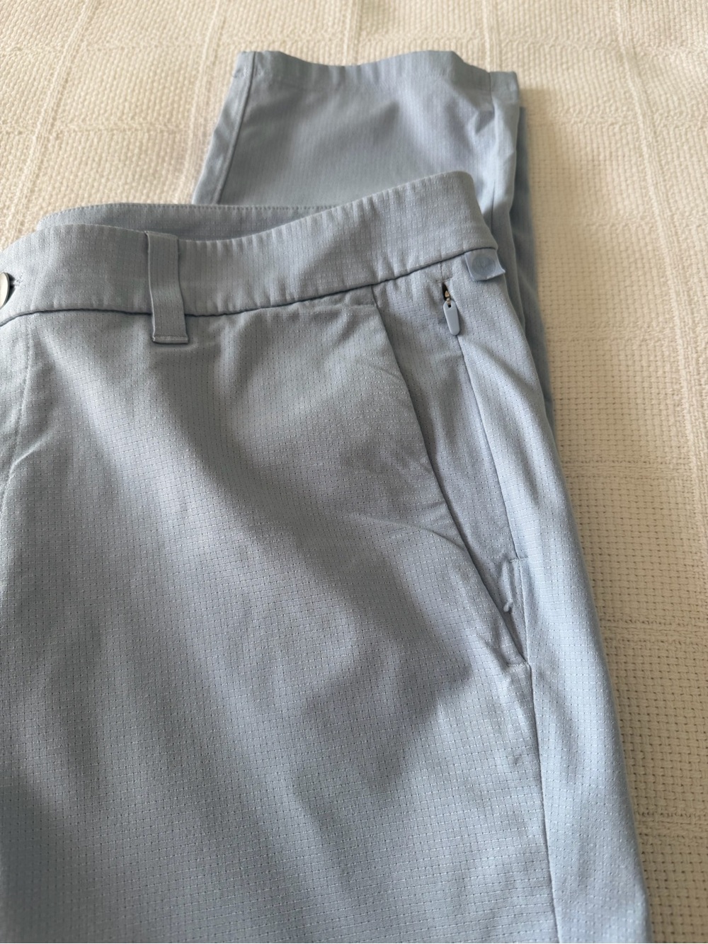 Mens Lululemon Compression Light Blue Golf Pants Size 36x33